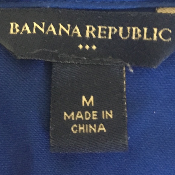 Banana Republic Blue Top with Ruffle Detail - Picture 3 of 5